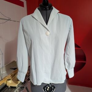Striped Button-Up Vintage Blouse